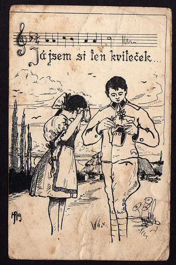 51764 AK Liedkarte Künstler Vysoké Mýto 1920