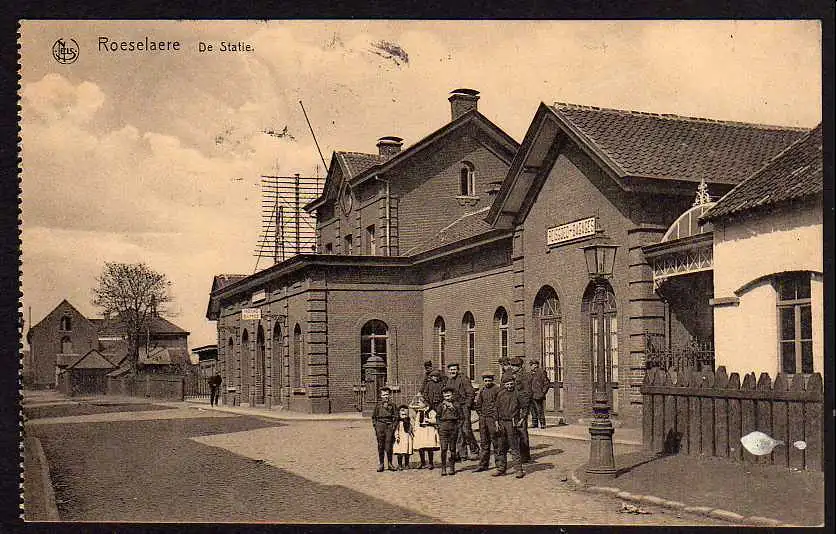 50923 AK Roeselaere De Statie Bahnhof Feldpost 1916
