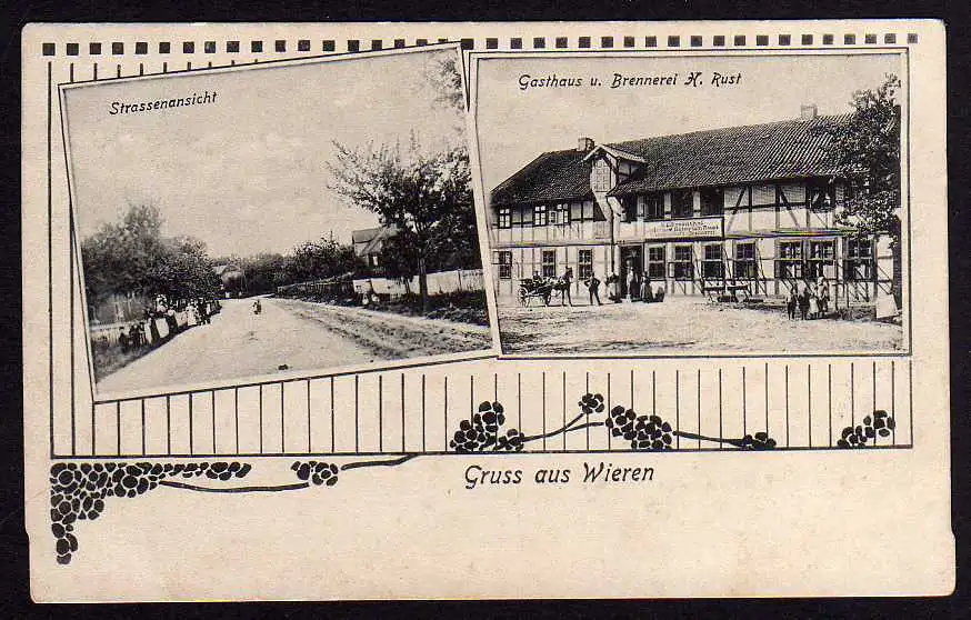 50933 AK Wieren Wrestedt Gasthaus u. Brennerei H. Rust 1912