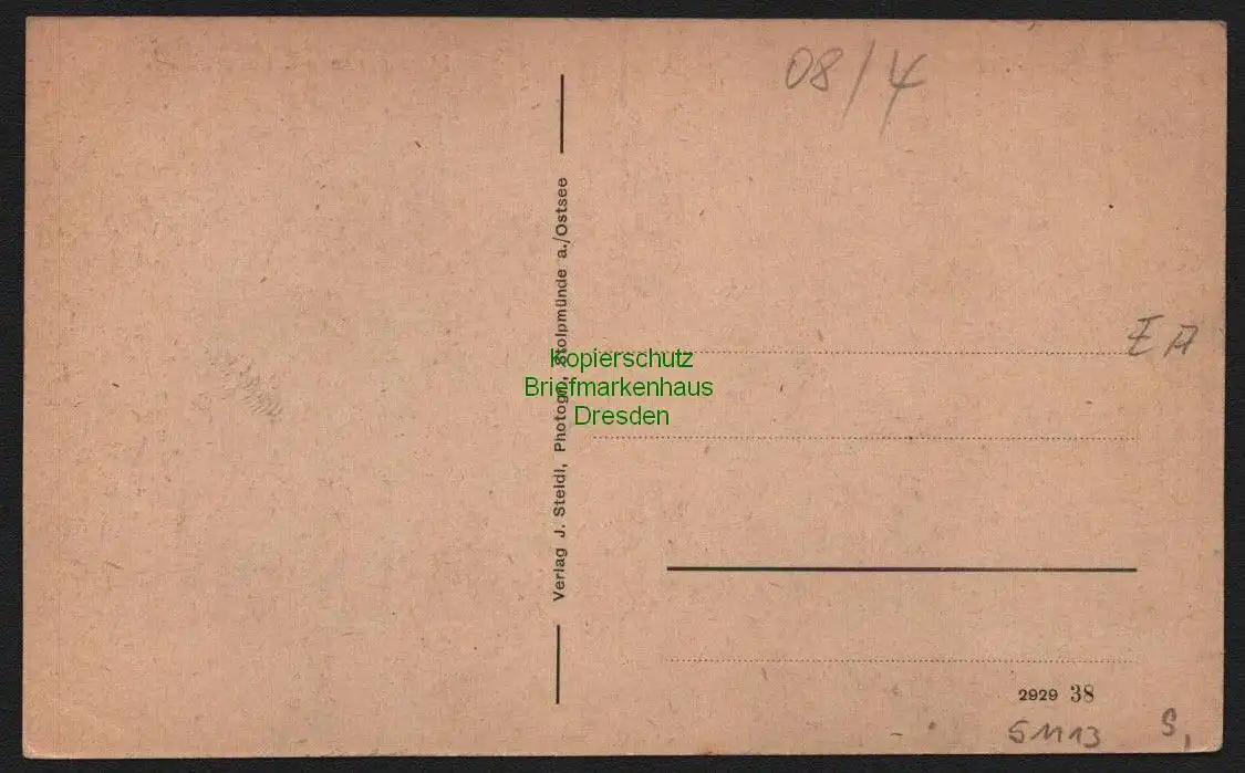 51113 AK Stolpmünde Ustka um 1925 Mole mit Lotsenhaus