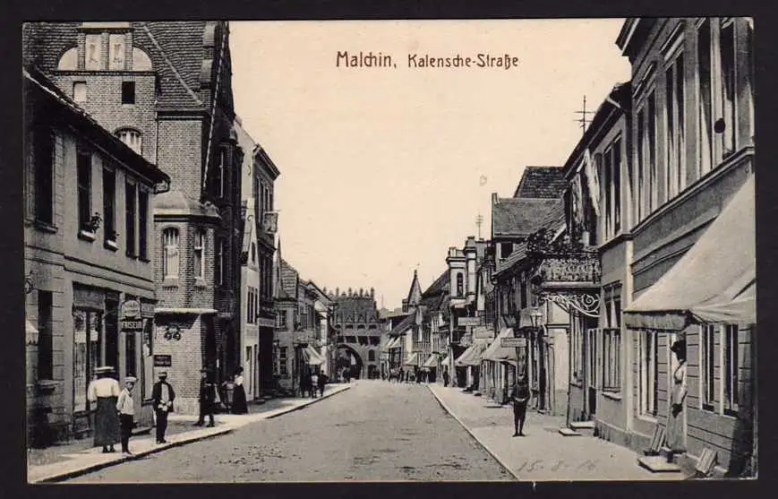 44487 AK Malchin Kalesche Straße um 1910