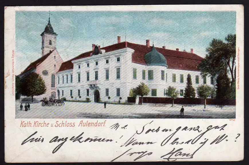 44838 AK Aulendorf Kath. Kirche u. Schloss 1901