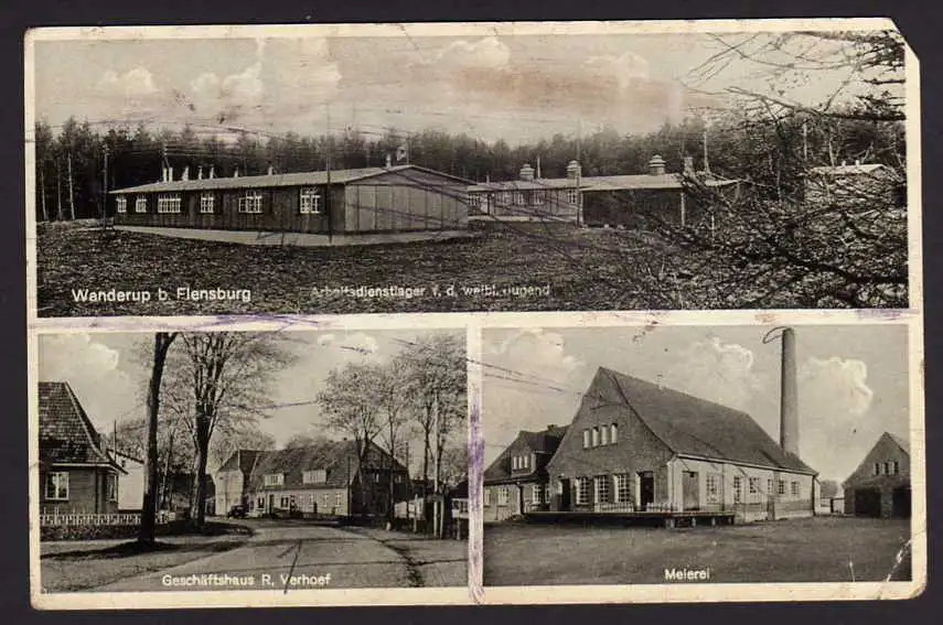 44925 AK Wanderup b. Flensburg Arbeitsdienstlager Meierei 1940