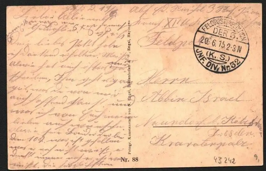 43242 AK Montmedy 1915 Durch Stadt geführte Eisenbahn