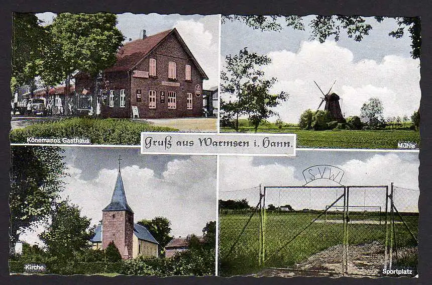 43397 AK Warmsen i. Hann. Mühle Windmühle Mole Kirche