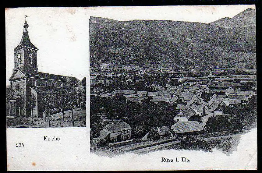 37558 AK Russ Bas-Rhin Rüss i. Elsass Kirche Grand Est Elsass Feldpost 1916