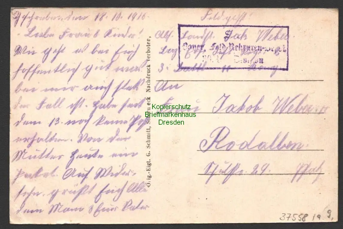 37558 AK Russ Bas-Rhin Rüss i. Elsass Kirche Grand Est Elsass Feldpost 1916