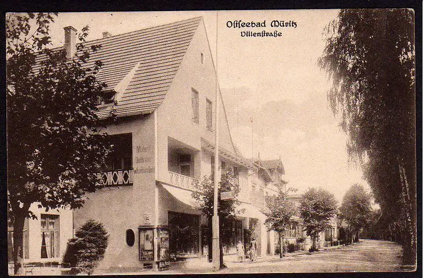36435 AK Ostseebad Müritz Villenstraße Weinhandlung Dapolin Schild 1924