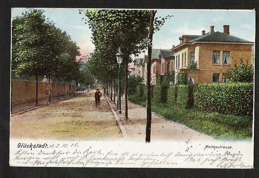 22583 AK Glückstadt Moltkestrasse 1905 Lykstad Unterelbe