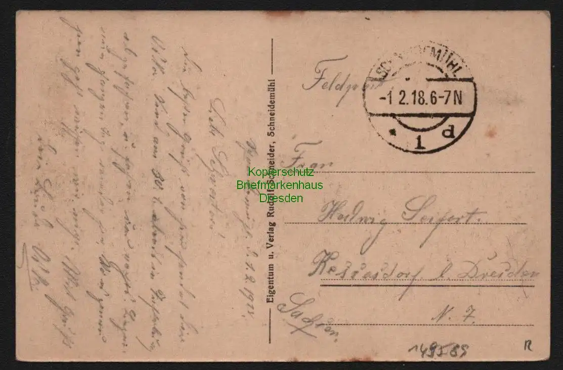 149589 AK Schneidemühl Pila Großpolen Bahnhof 1918 Feldpost