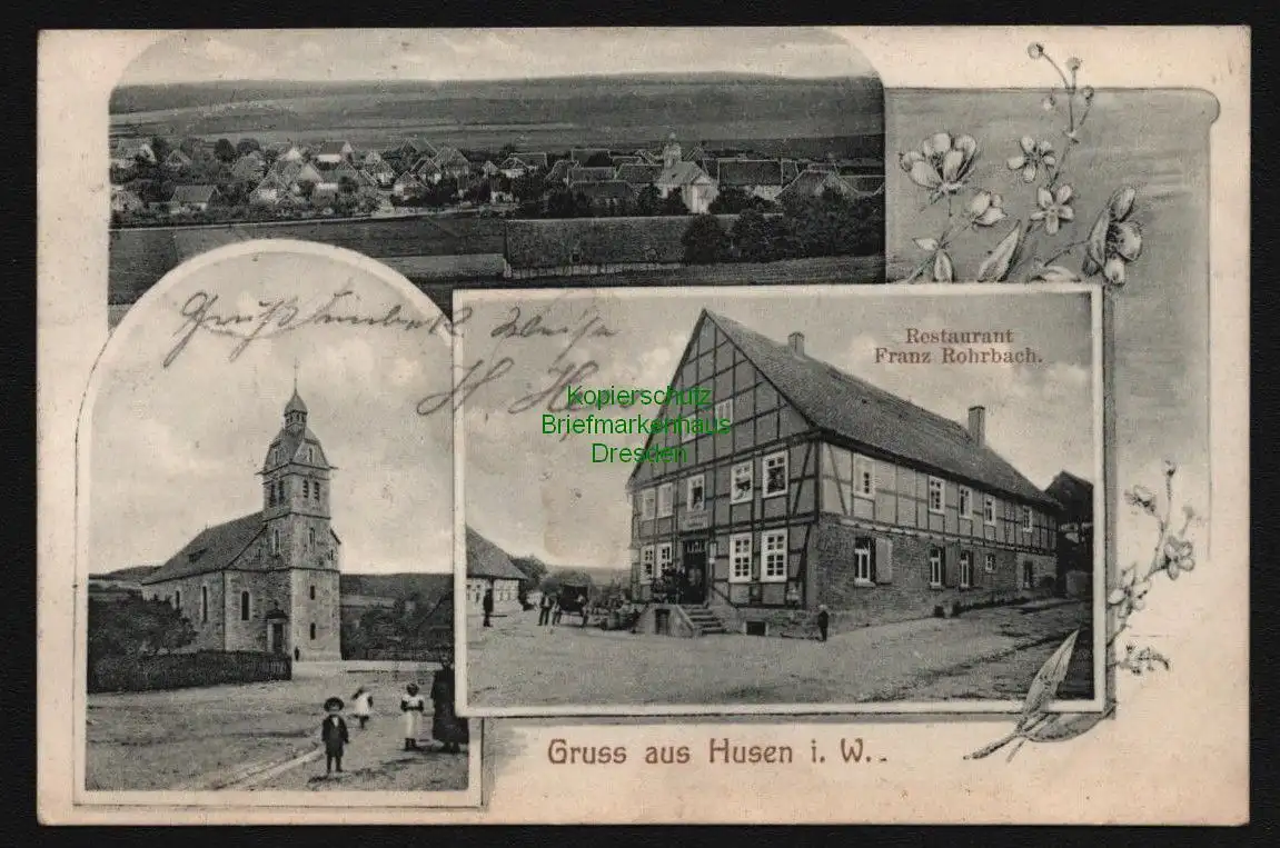 148207 AK Husen i. W. Restaurant Franz Rohrbach 1906