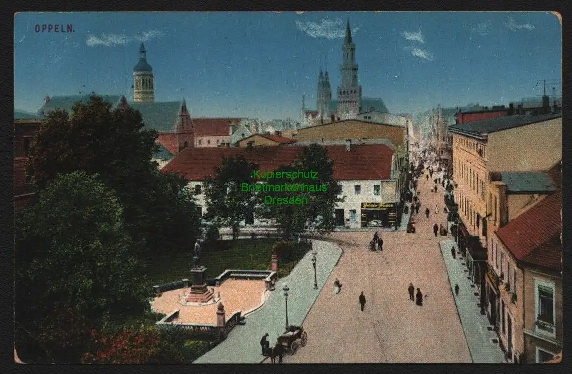 147925 AK Oppeln Opole 1912 Panorama Platz