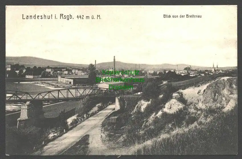 146042 AK Landeshut Riesengebirge Kamienna Gora 1907  Eisenbahnbrücke