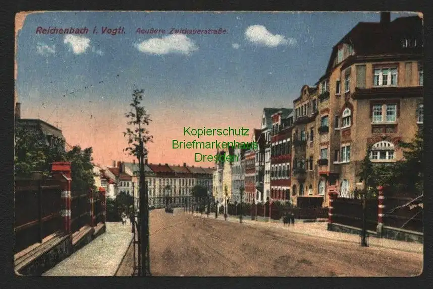 146347 AK Reichenbach Vogtland 1925 Äußere Zwickauerstraße