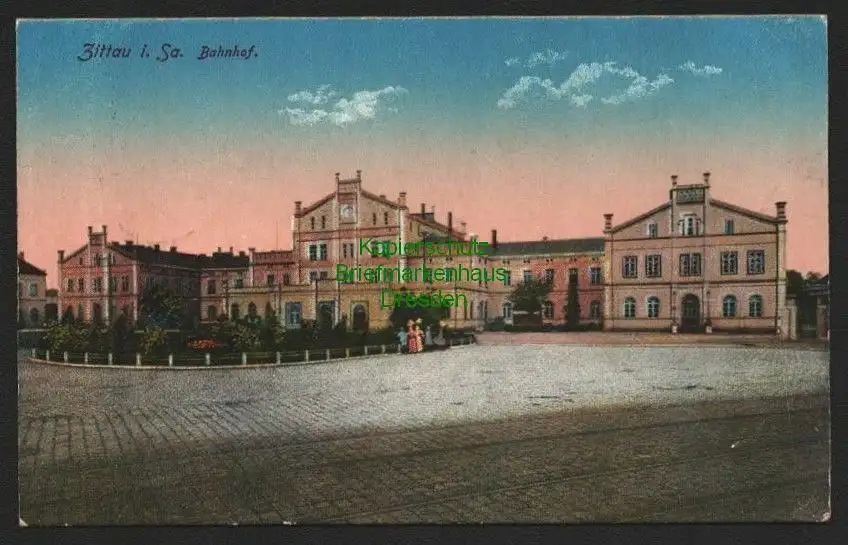 143980 AK Zittau Bahnhof 1916 Feldpost