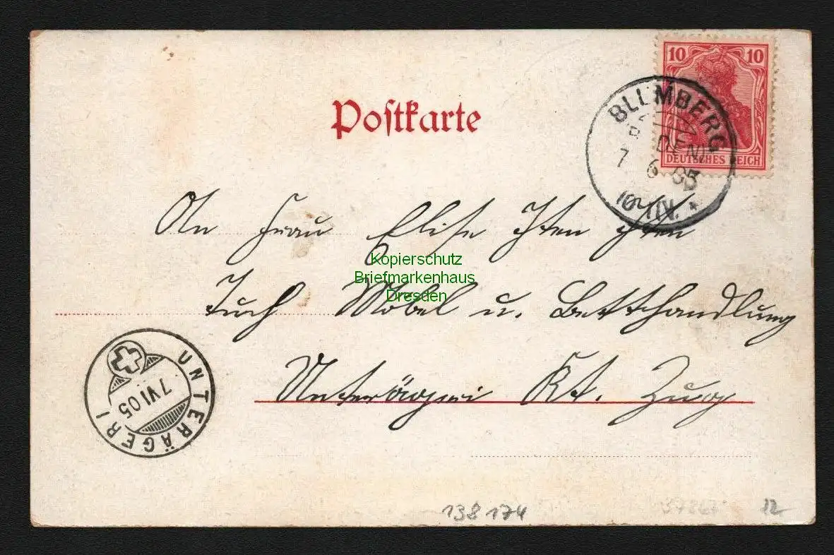 138174 AK Blumberg Baden 1905 Riedböhringen Handlung Richard Tichert