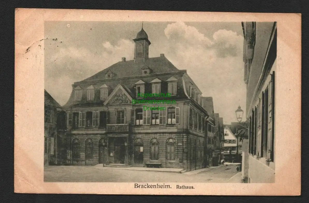 138258 AK Brackenheim Rathaus 1924 Bruchsal