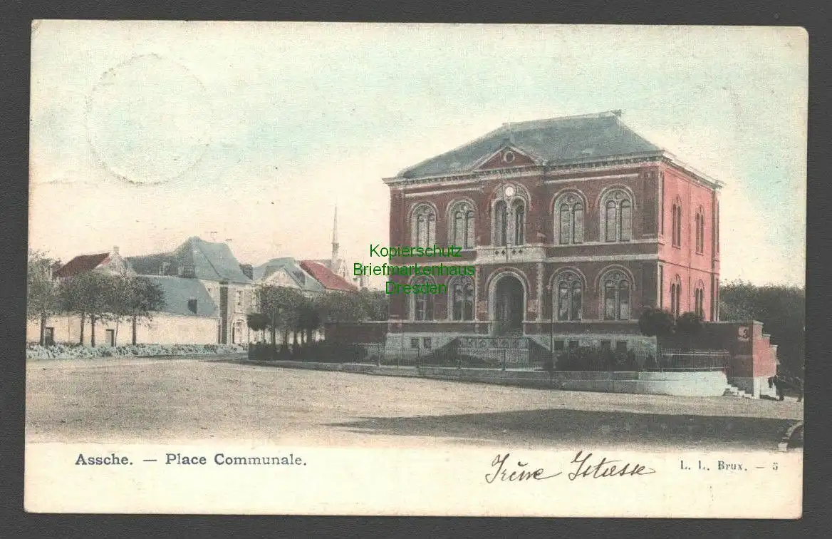 138344 AK Assche Belgien 1905 Place Communale