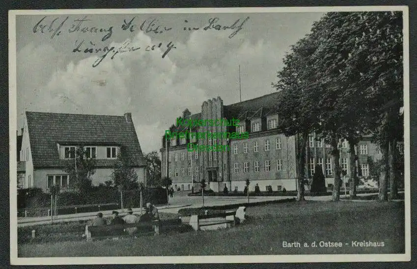 137848 AK Barth a. d. Ostsee 1940 Kreishaus