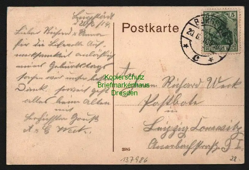 137986 AK Burgstädt 1914 Marienplatz