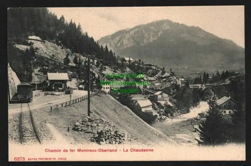137973 AK Montreux-Berner Oberland-Bahn um 1910 La Chaudanne Bahnhof