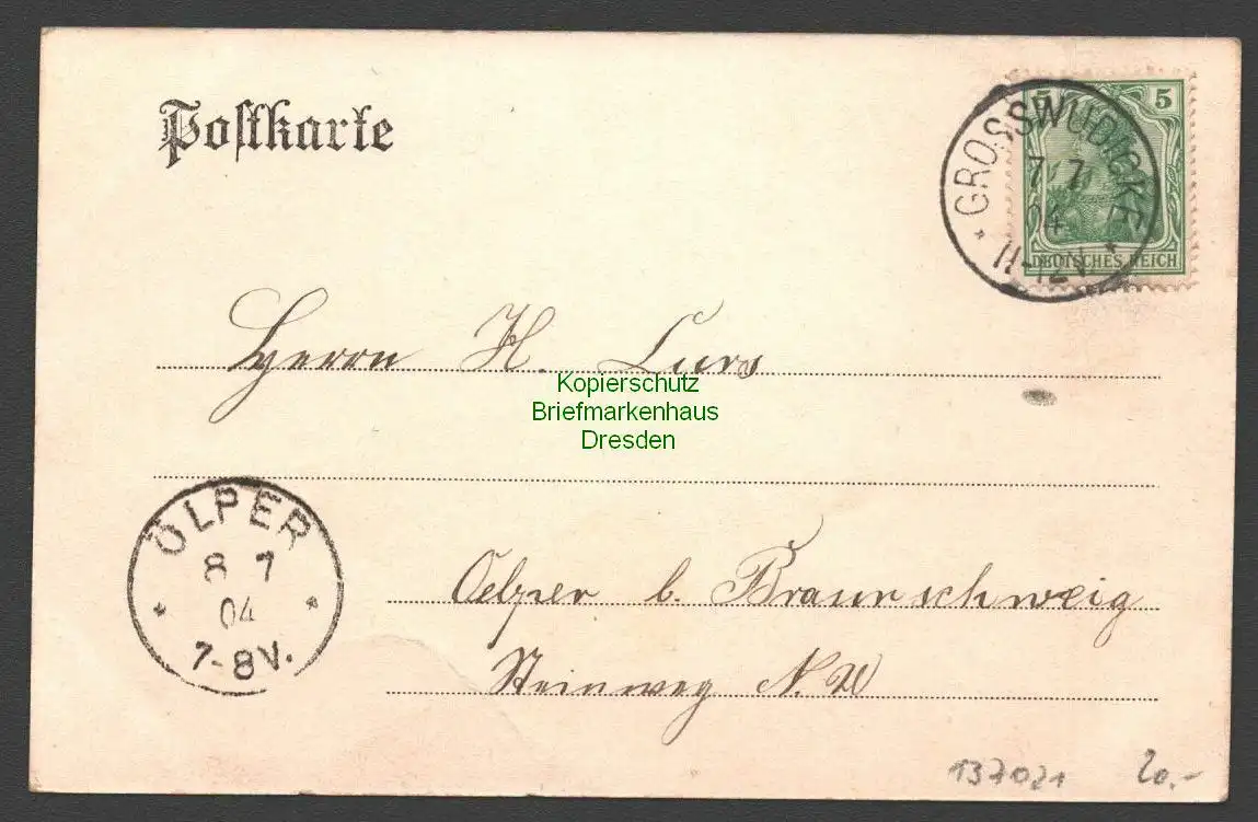 137021 AK Groß Buckow Bukow 1904 Amtsmannhaus Gasthof Herrgott m. Umgebung