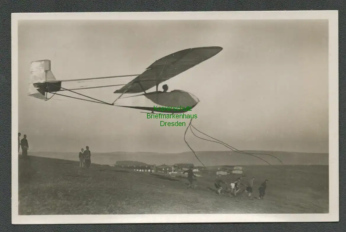 137495 AK Wasserkuppe b. Gersfeld Rhön Fliegerlager Fotokarte 1931 Start eines
