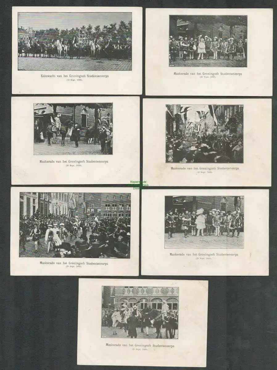 137275 7 AK Groningen maskerade v. het Groningsch Studentencorps 1899 Studentika