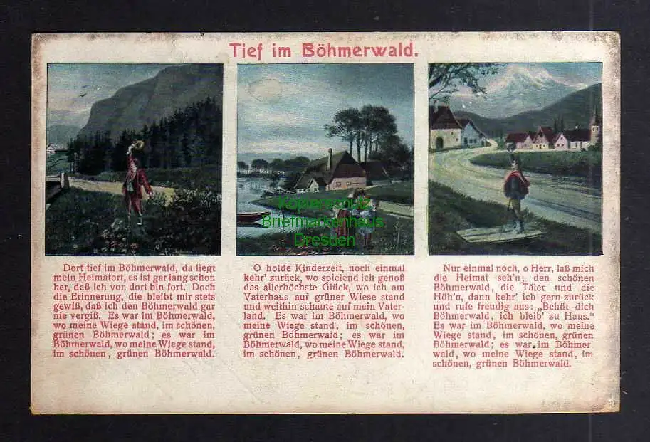 130419 AK Tief im Böhmerwald 1906 Geschichte