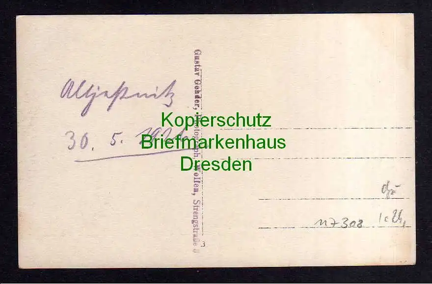 117308 AK Altjeßnitz 1926 Fotokarte Fest Umzug Fahne Turner Verein