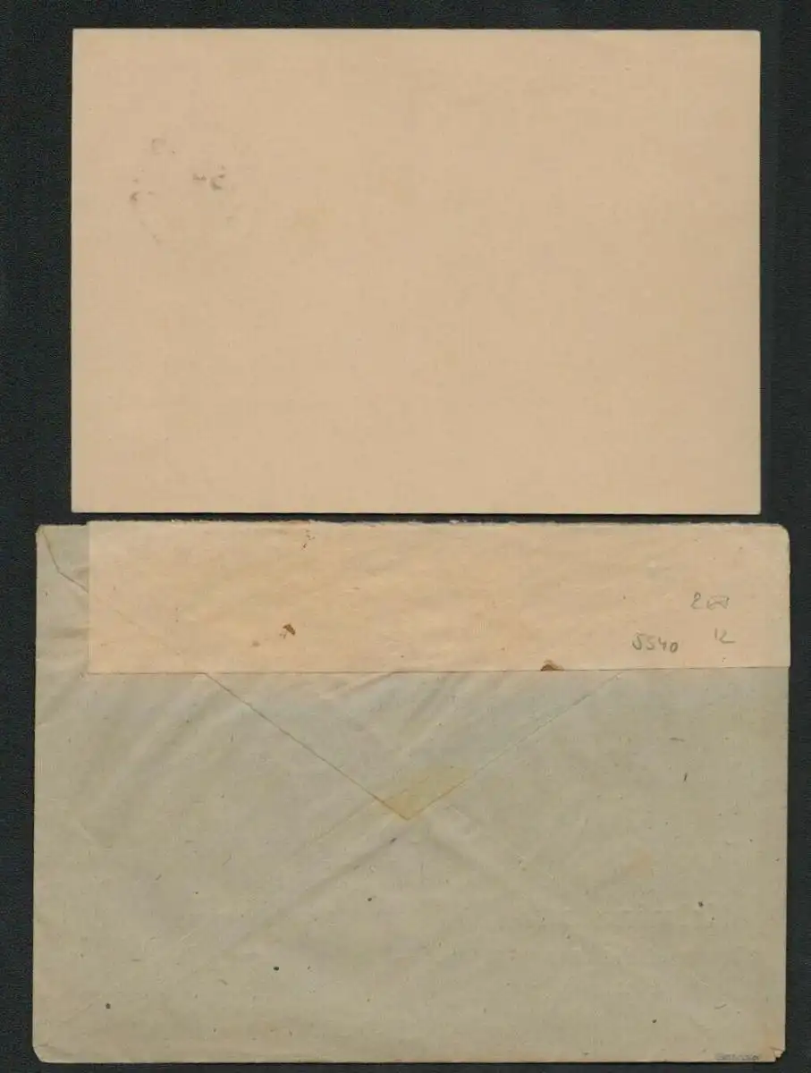 h5540 SBZ Währungsreform 1948 Dresden 50 Brief Postkarte Zehnfach Gebühr bezahlt