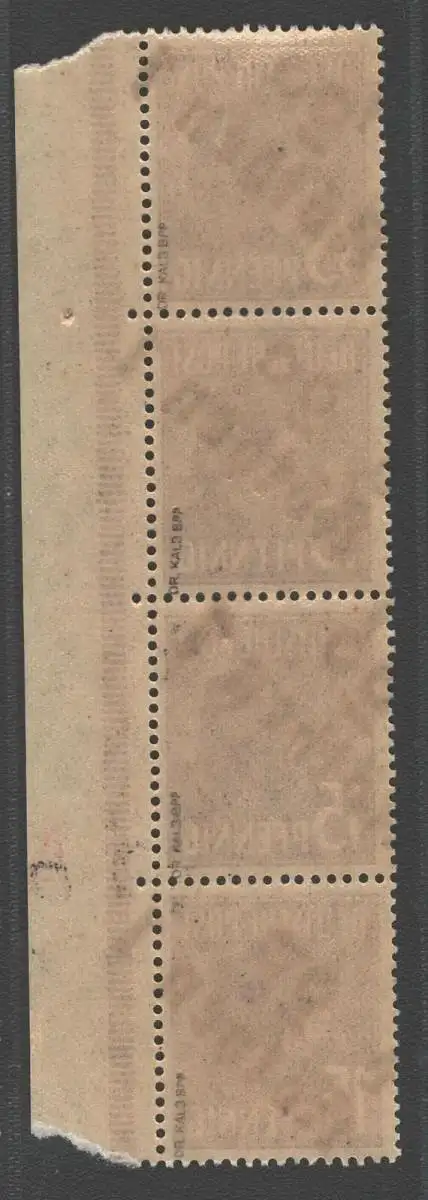 h4849 SBZ Bezirkshandstempel Bezirk 2° Köthen 1d 4x 15 Pfg. 171 ** gepr. BPP