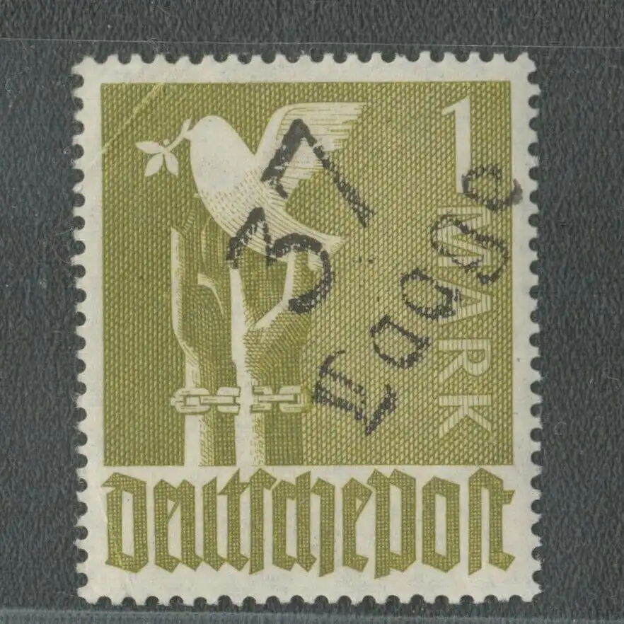 h4965 SBZ Bezirkshandstempel Bezirk 37 Laage 1.- Taube ** gepr BPP Eckbug selten