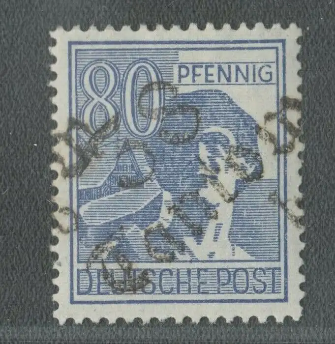 h5080 SBZ Bezirkshandstempel Bezirk 38 Tantow 80 Pfg. 180 * gepr. BPP