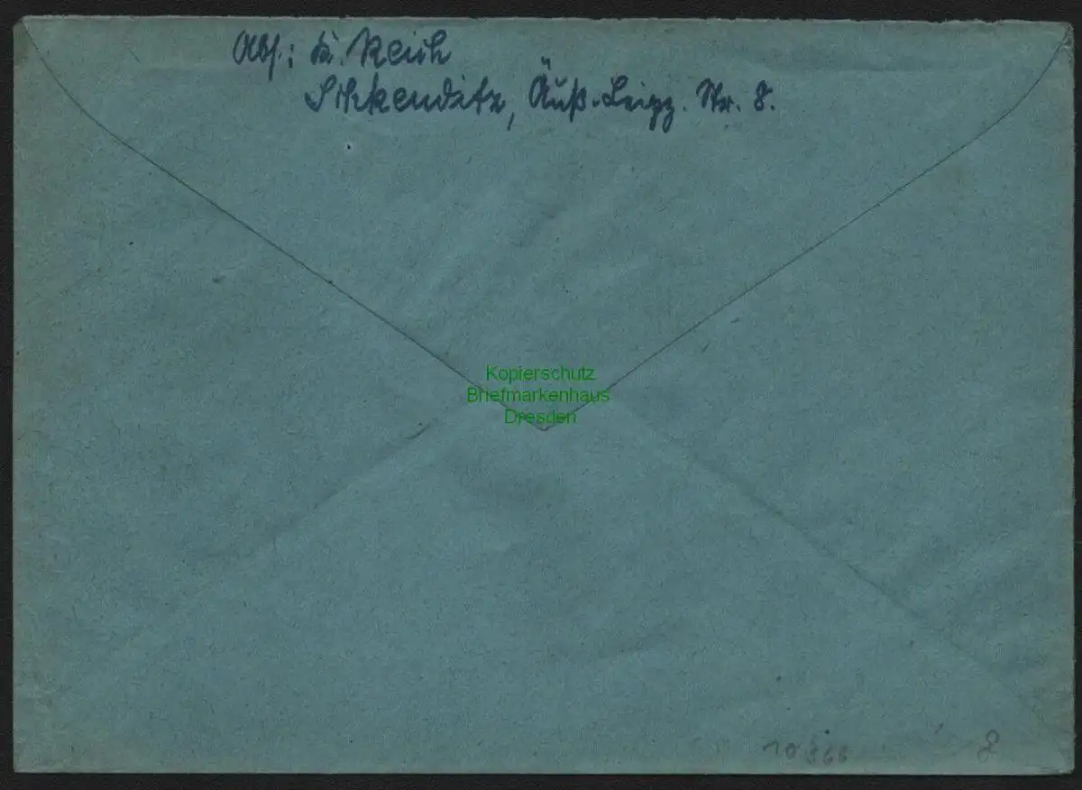 B10366 Brief SBZ Gebühr bezahlt 1945 Schkeuditz nach Halle