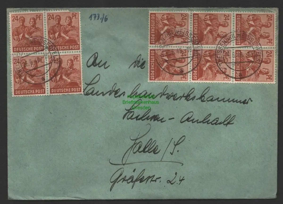 B10232 Brief SBZ Währungsreform 1948 Theissen Kr. Weissenfels Handwerkskammer