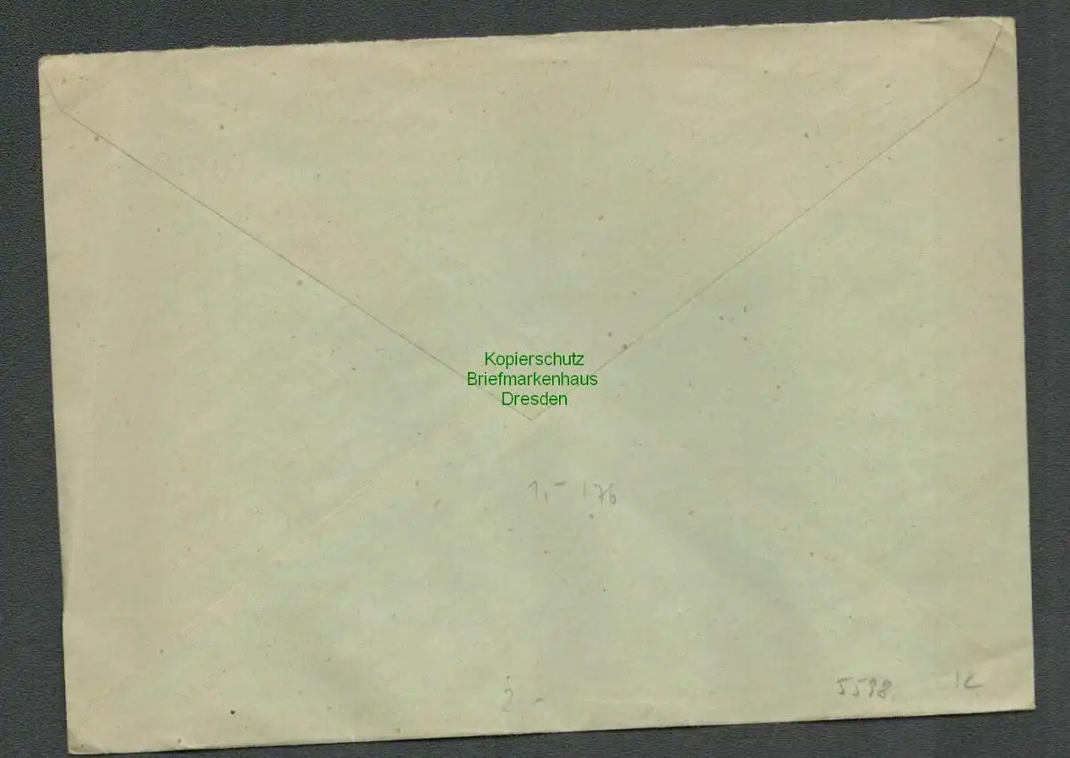 B-5598 SBZ Gebühr Bezahlt Brief Borstendorf Erzgeb. 1945