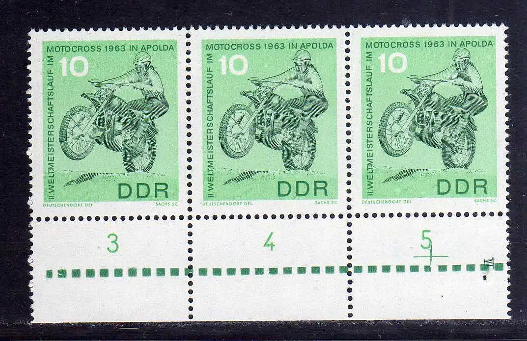 1465 DDR 1962 972 Weltmeisterschaftsläufe im Motocross Apolda ** RZ 5 mit FN VI