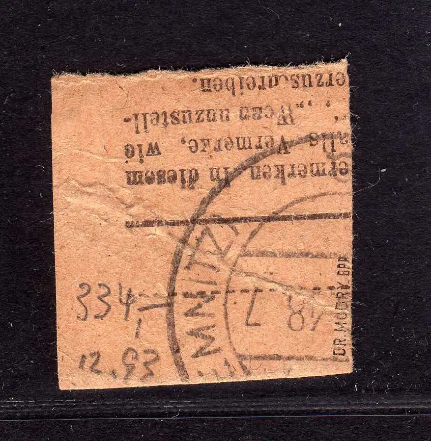 h3115 Handstempel Bezirk 41 Gornsdorf 50 178 PKA gepr. BPP