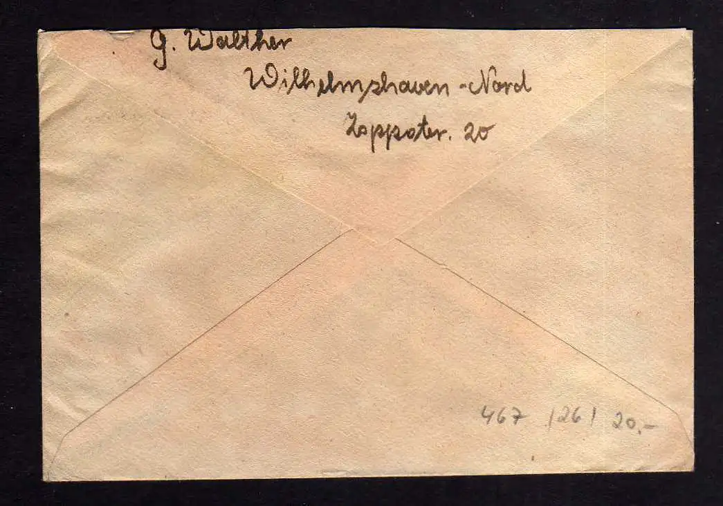 h467 Brief Handstempel Bezirk 16 Eisenberg 1.7.48 Landeskrankenhaus an Sozialver