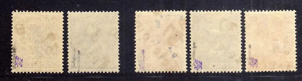 h2587 Handstempel Bezirk 37 Teterow 50 80 Pfennig postfrisch ** gepr. BPP + 3 We