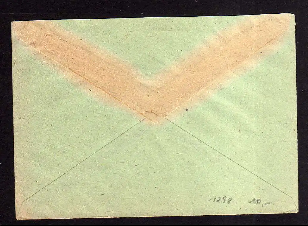 h1298 Brief Handstempel Bezirk 41 Plauen 29.6.48 Garne Textilien K. Fritz Vogel