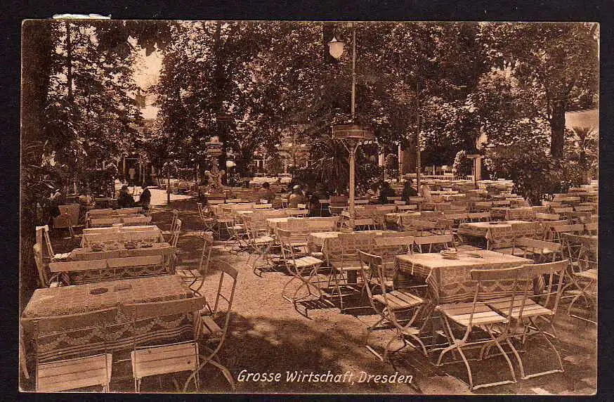 70728 AK Dresden Grosse Wirtschaft Biergarten 1929