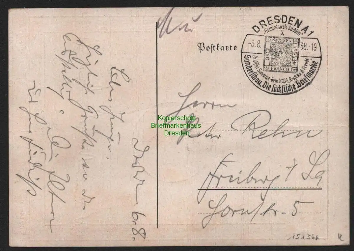 151366 AK Dresden 1938 Sachsen am Werk Jahresschau Sachsendreier Verlag Lampel