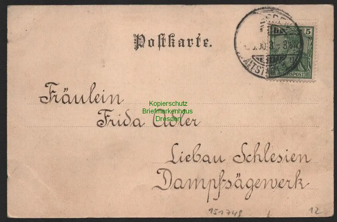 151749 AK Dresden 1900 Carolabücke u. Kgl. Finanzministerium