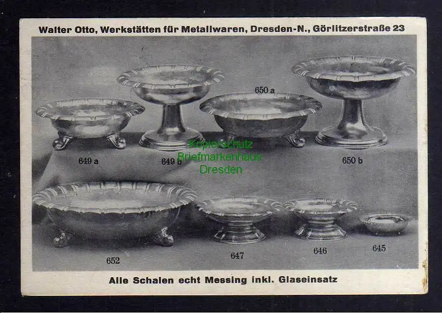 127155 Ansichtskarte Dresden Neustadt 1927 Görlitzer Str. 23 Werkstätten für Metallwaren