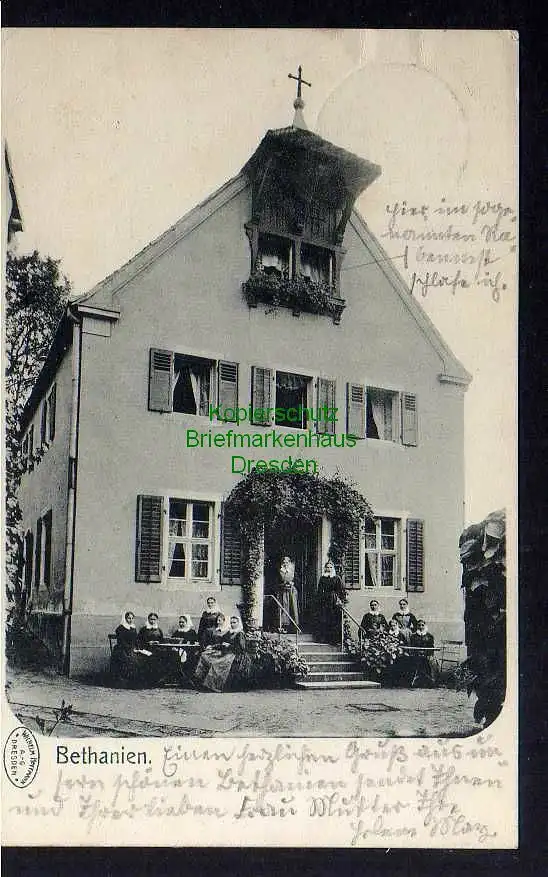 124977 Ansichtskarte Dresden Loschwitz Haus Bethanien 1906