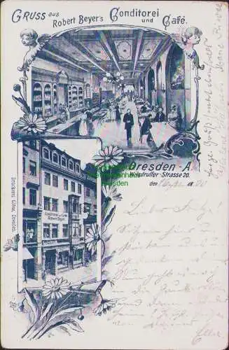 155864 AK Dresden Conditorei und Cafe Robert Beyer 1900