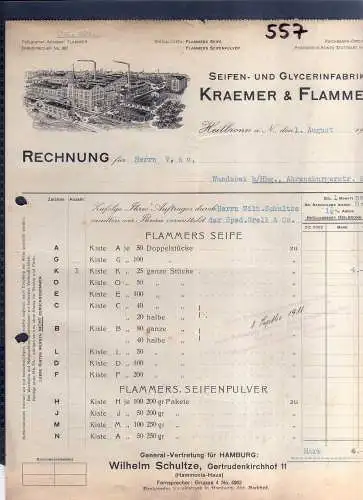 v557 Briefbogen Firmenrechnung Heilbronn Seifen & Glyceinfabrik Kraemer & Flamme