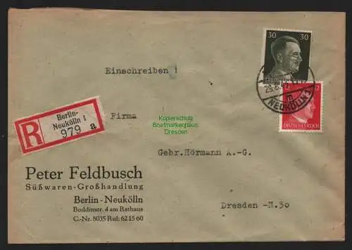 B9142 R-Brief Gebr. Hörmann A.-G. Berlin Neukölln 1 a 1943 Peter Feldbusch